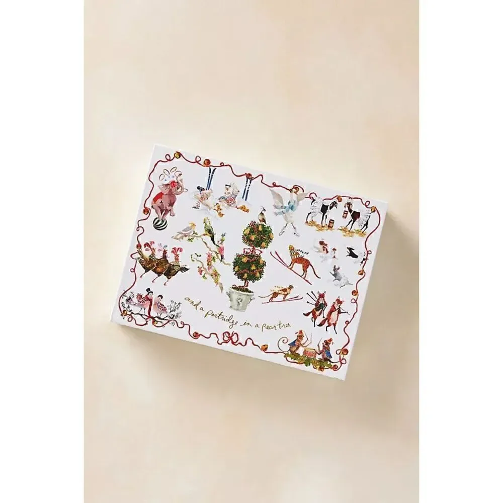 Anthropologie Inslee Fariss 12 Days Christmas  Menagerie Candle Gift Set NEW